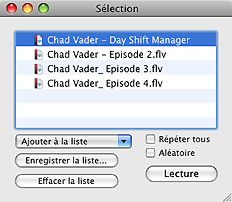 Fenêtre Sélection