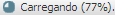 mensagem de carregamento